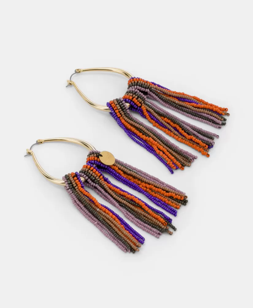 BIJOUX CHABANA CON PERLINE O PERLE-MULTICOLORE VIOLA-Momoni Clearance