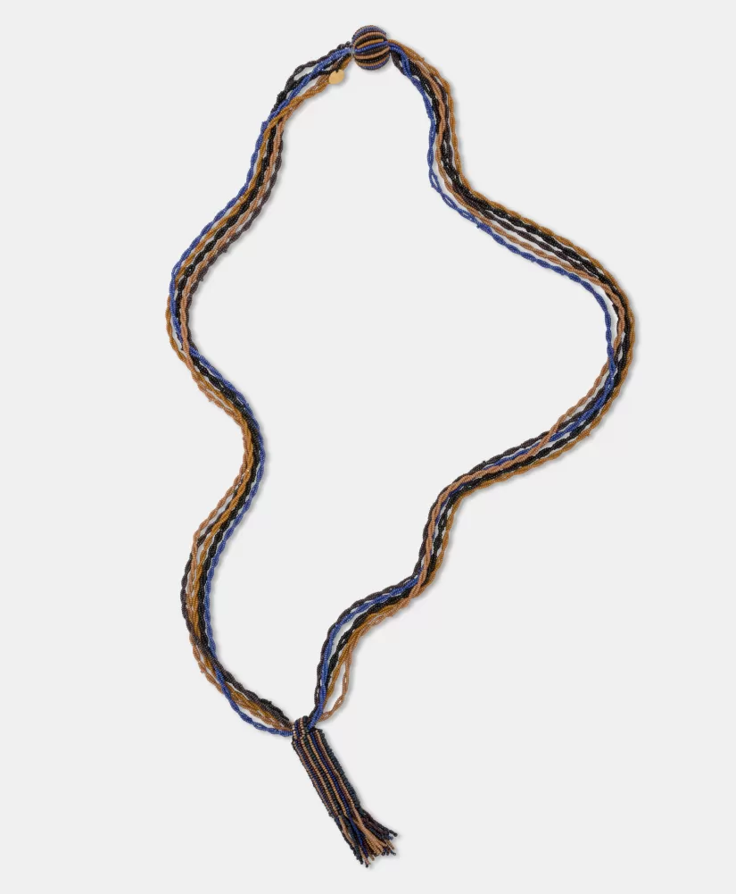 BIJOUX HIMONO CON PERLINE O PERLE-BLU NAVY MULTICOLORE-Momoni Discount