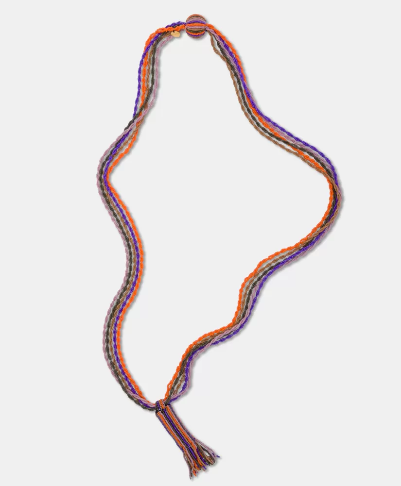 BIJOUX HIMONO CON PERLINE O PERLE-MULTICOLORE VIOLA-Momoni Discount