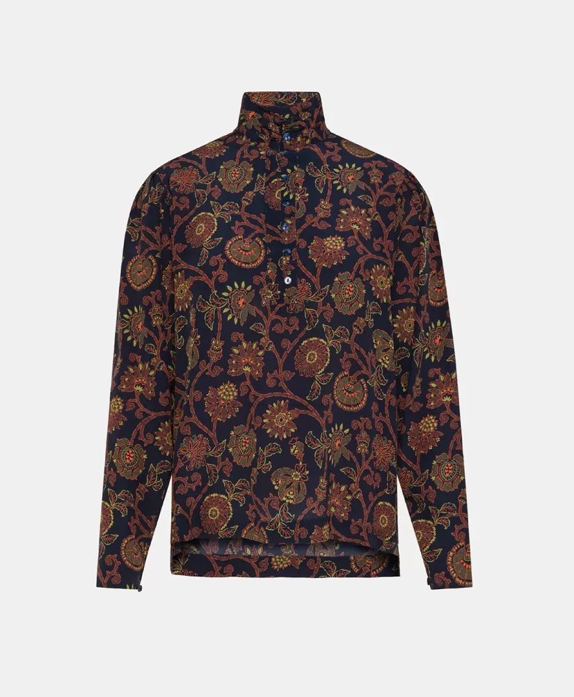 BLUSA NAGISO IN CREPE DE CHINE STAMPATO--Momoni Fashion