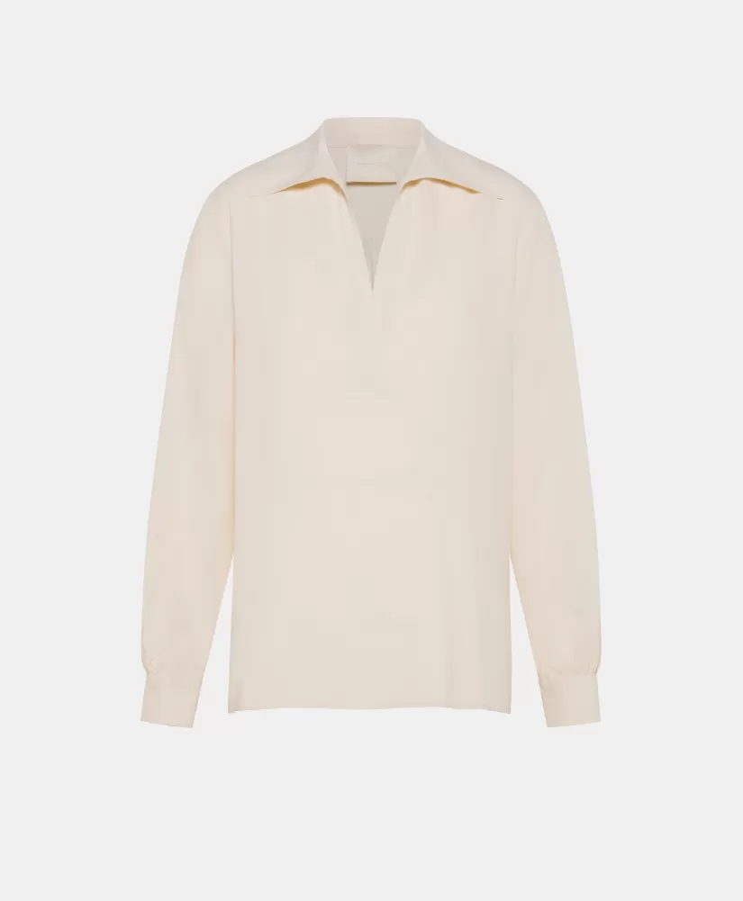 BLUSA SUE IN ACETATO/SETA UNITO--Momoni Best