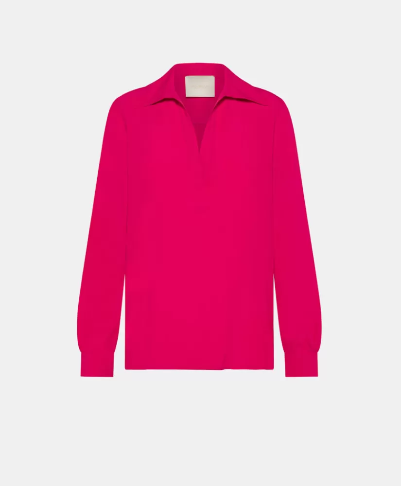BLUSA SUE IN ACETATO/SETA UNITO--Momoni Outlet