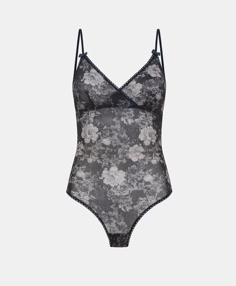 BODY TORE IN NYLON STAMPATO-BLU/BLU NOTTE-Momoni Discount