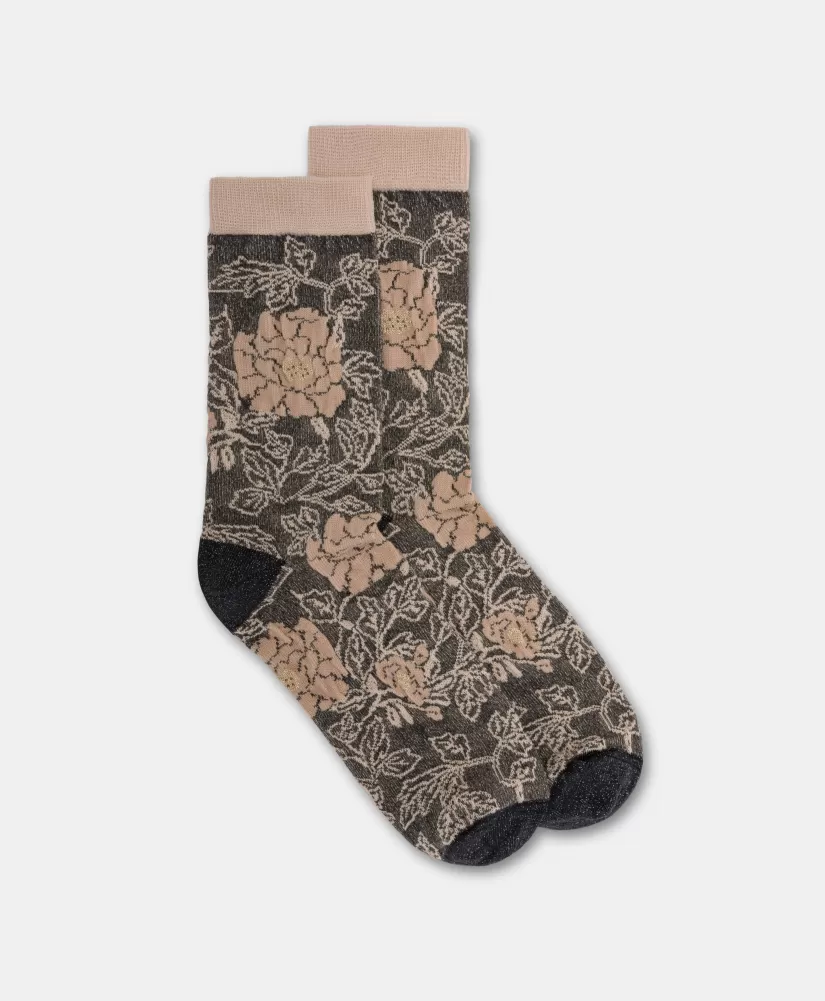 CALZINI BENRI IN CALZINO JACQUARD-ARGENTO MULTICOLORE-Momoni Best