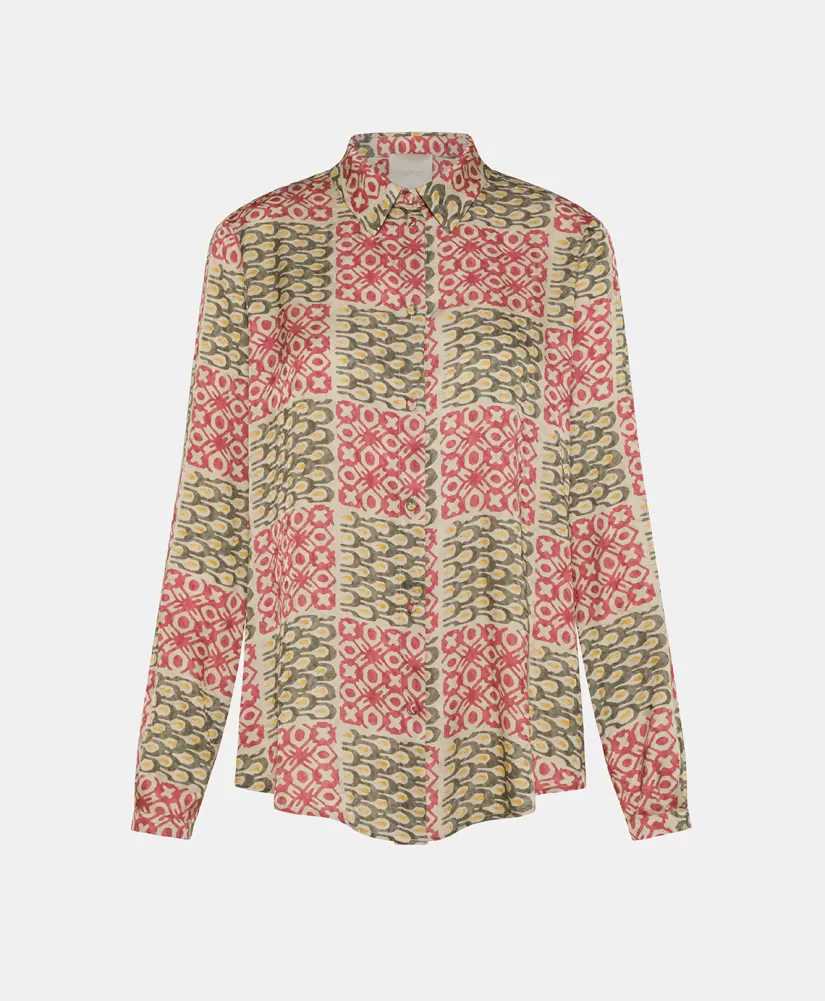 CAMICIA MEUDON IN VISCOSA JACQUARD STAMPATA--Momoni Fashion