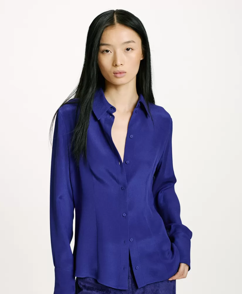 CAMICIA ORIGA IN MISTO SETA DI CREPE--Momoni Fashion