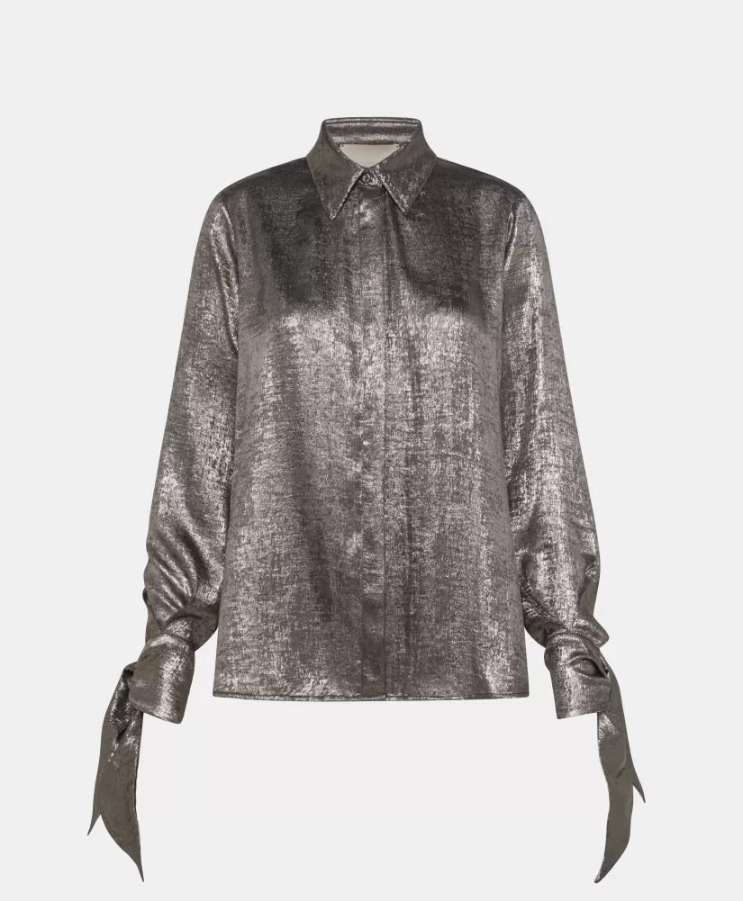 CAMICIA SAKE IN LAMINATO FLUIDO --Momoni Hot