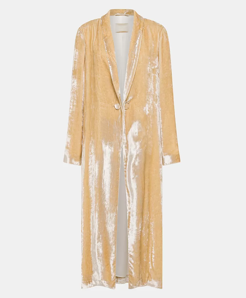CAPPOTTO KATA IN VELLUTO ELEGANTE VISCOSA SETA--Momoni Store