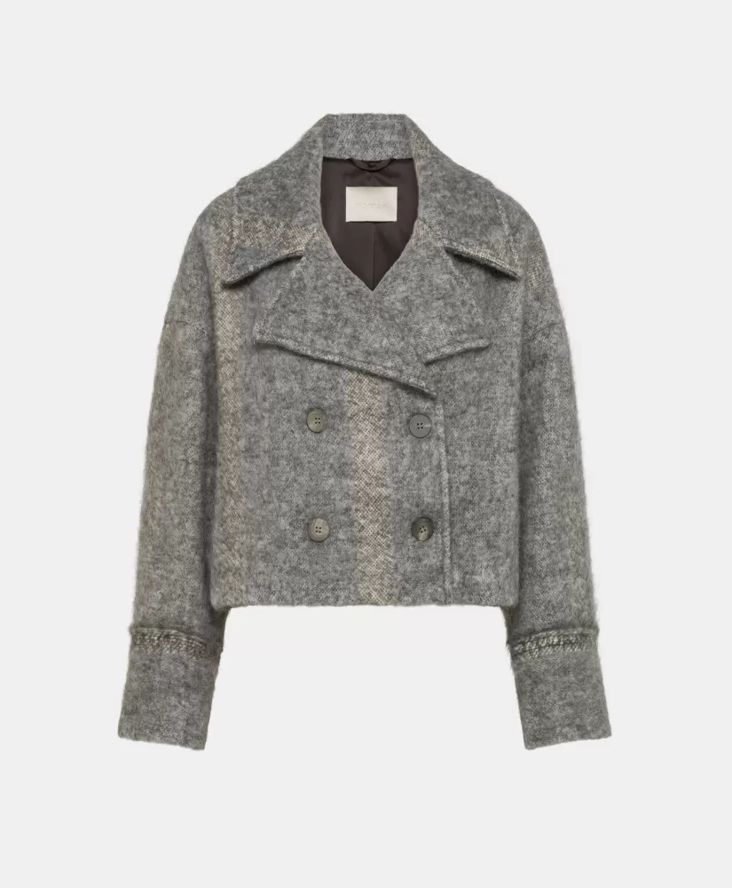 CAPPOTTO KENPI IN PANNO LANA ALPACA GARZATO--Momoni Online