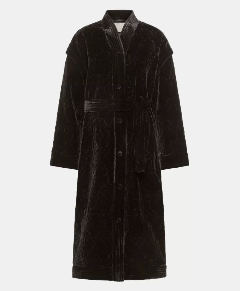 CAPPOTTO KISO IN VELLUTO MISTO SETA TRAPUNTATO--Momoni Hot