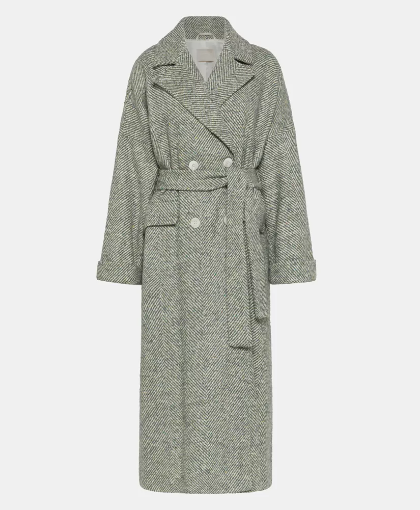 CAPPOTTO SAYURI IN CHEVRON BICOLORE-CERULEO MULTICOLORE-Momoni Online