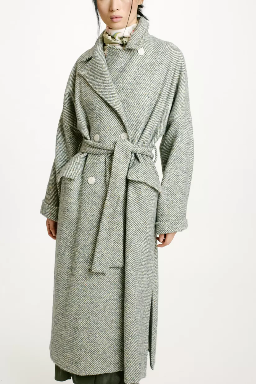 CAPPOTTO SAYURI IN CHEVRON BICOLORE-CERULEO MULTICOLORE-Momoni Online