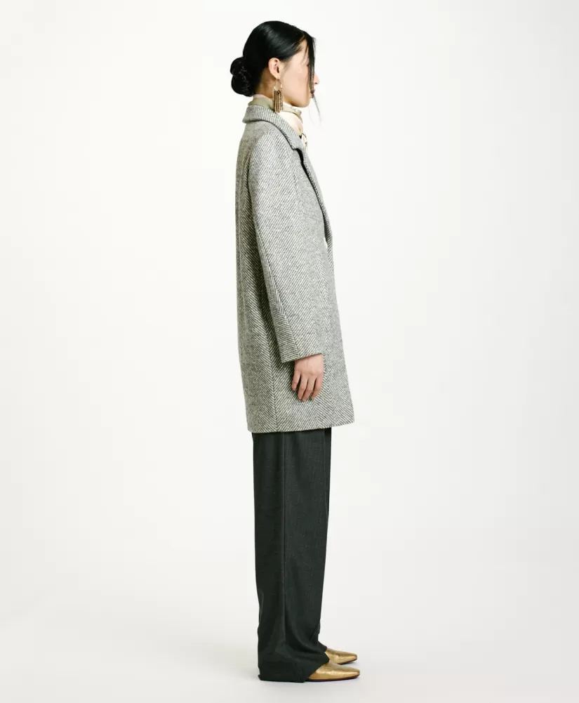 CAPPOTTO SHIBA IN CHEVRON BICOLORE-CERULEO MULTICOLORE-Momoni Cheap