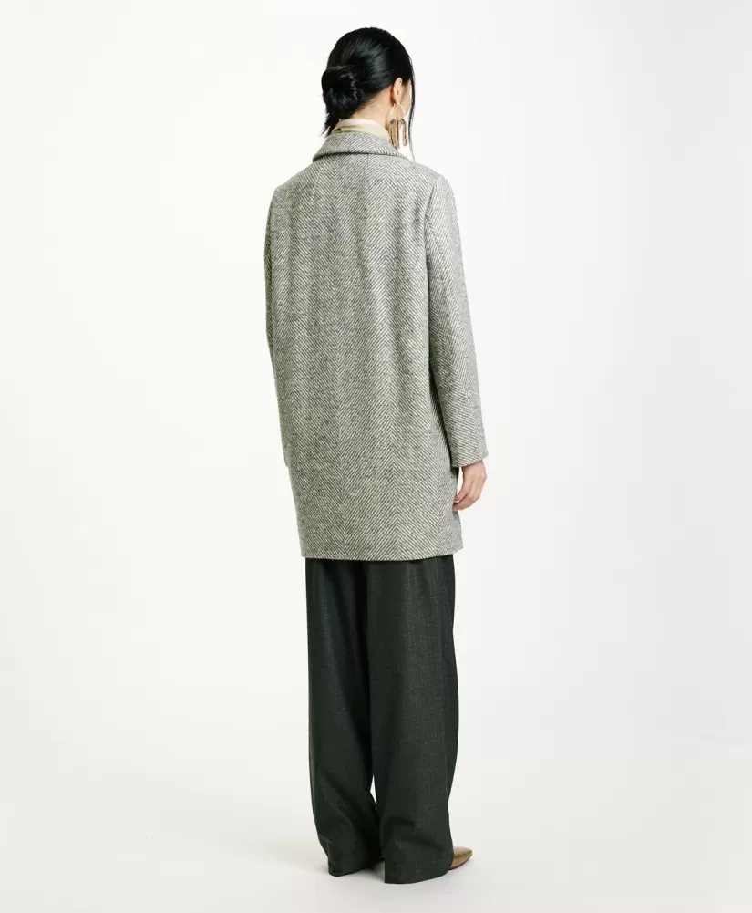 CAPPOTTO SHIBA IN CHEVRON BICOLORE-CERULEO MULTICOLORE-Momoni Cheap