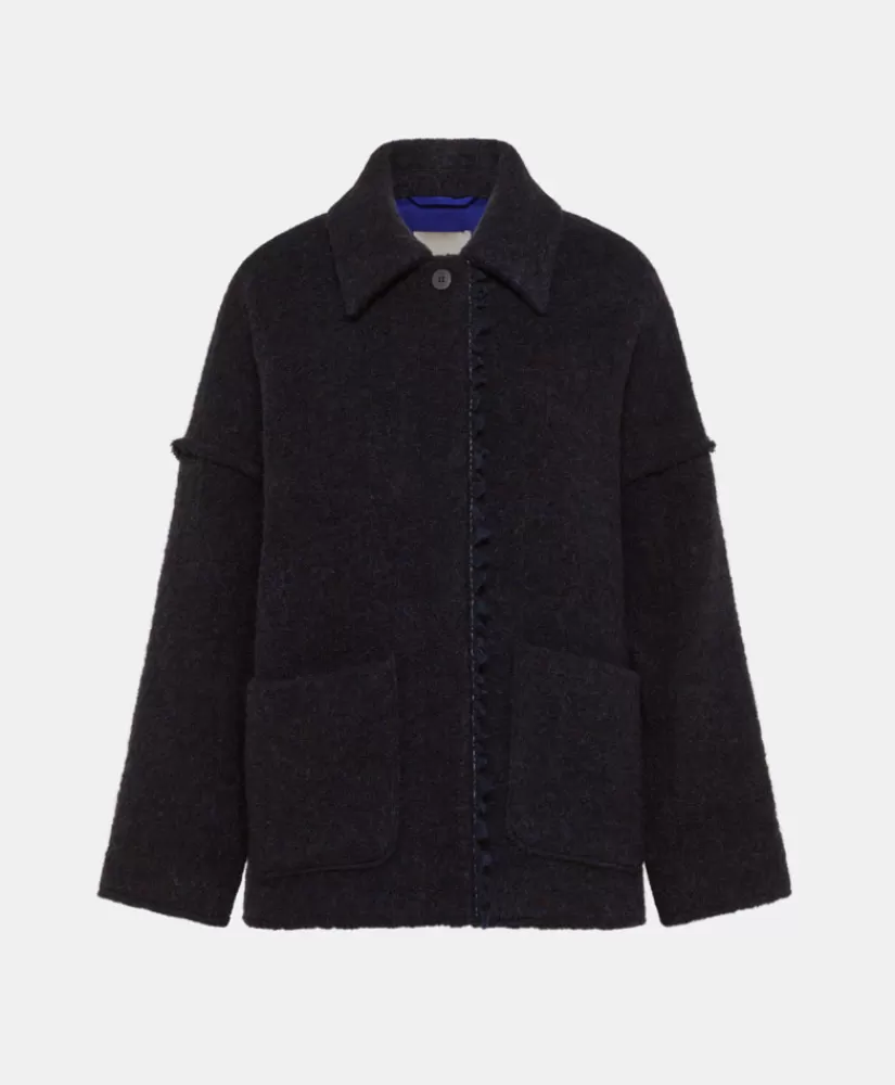 CAPPOTTO UMI IN BOUCLE' LANA ALPACA--Momoni Fashion
