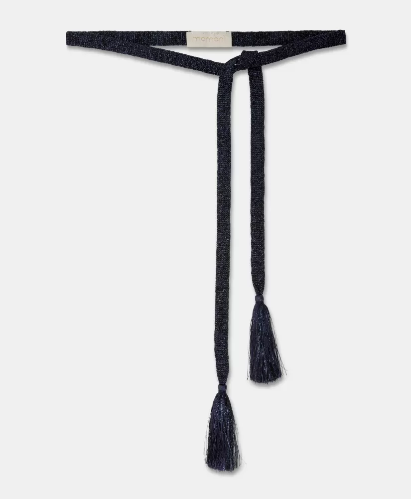 CINTURA ONTANO IN LUREX CON FRANGIA--Momoni Cheap