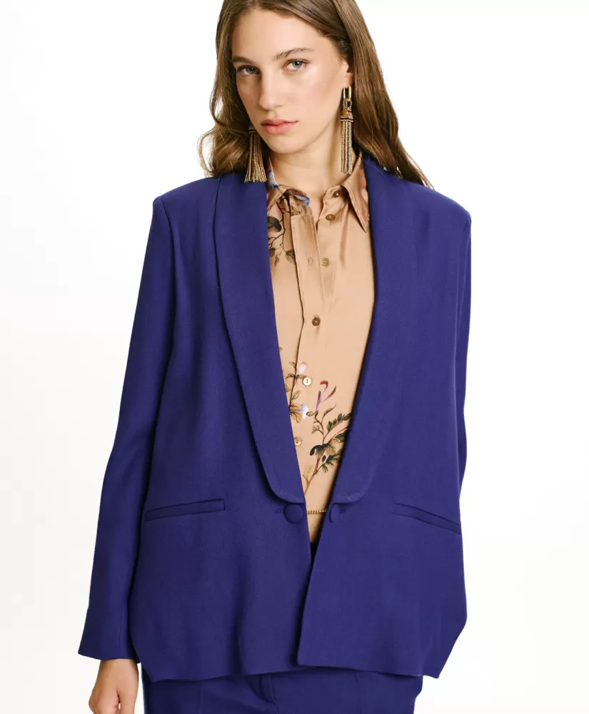 GIACCA FUSUMA IN TWILL DI LANA VISCOSA --Momoni Shop