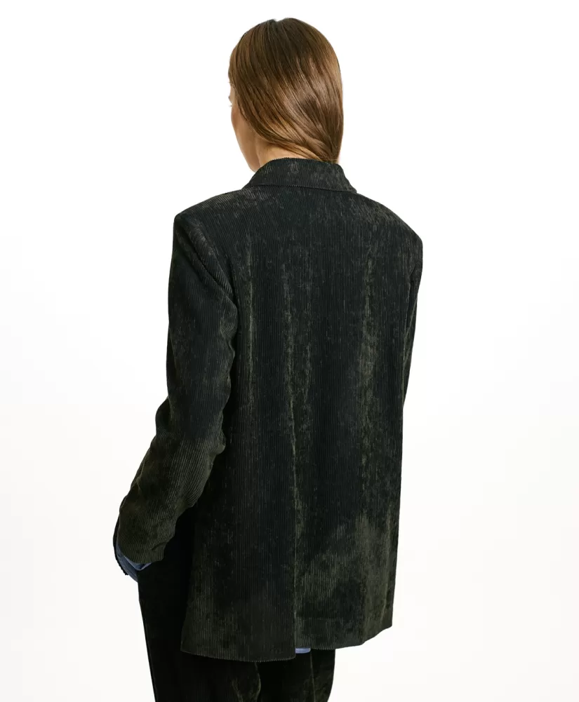GIACCA HINATA IN VELLUTO STRETCH BICOLOR-GRIGIO CARBONE-Momoni Flash Sale