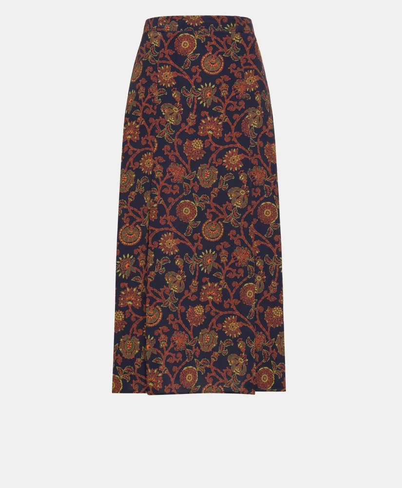 GONNA TAKUMA IN CREPE DE CHINE STAMPATO--Momoni Fashion