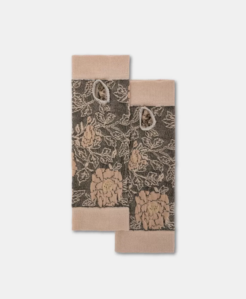 GUANTI AIKA IN CALZINO JACQUARD-ARGENTO MULTICOLORE-Momoni Shop
