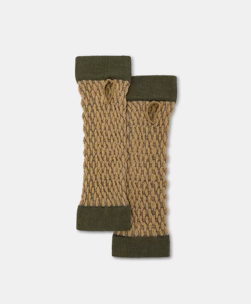 GUANTI AIKA IN CALZINO JACQUARD-VERDE MULTICOLORE-Momoni New
