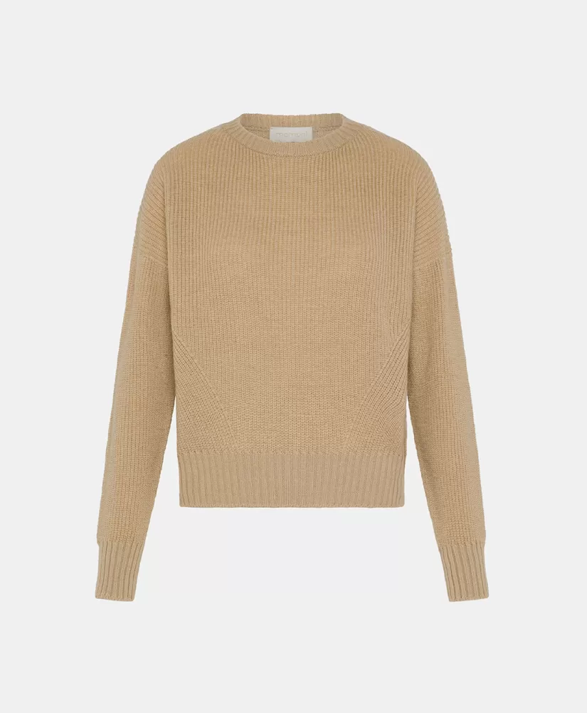 MAGLIA AKI A COSTE IN LANA MERINOS--Momoni Best