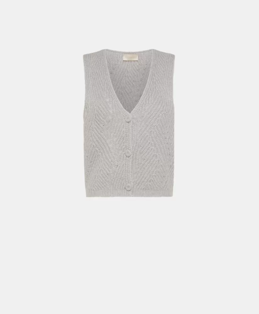 MAGLIA HIDARI PUNTO PIZZO LUREX--Momoni Shop