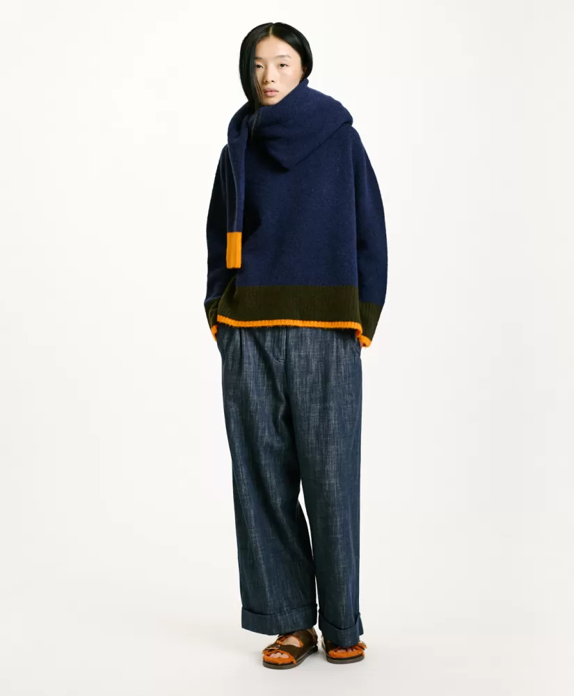 MAGLIA INU EFFETTO FELPA COLOR BLOCK--Momoni Cheap