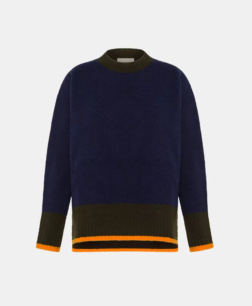 MAGLIA INU EFFETTO FELPA COLOR BLOCK--Momoni Cheap