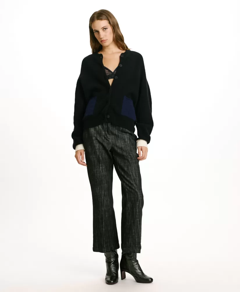 MAGLIA KAERU EFFETTO FELPA COLOR BLOCK--Momoni Cheap