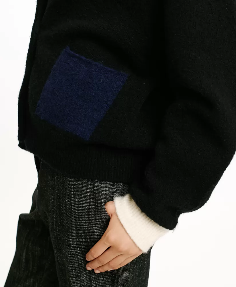 MAGLIA KAERU EFFETTO FELPA COLOR BLOCK--Momoni Cheap