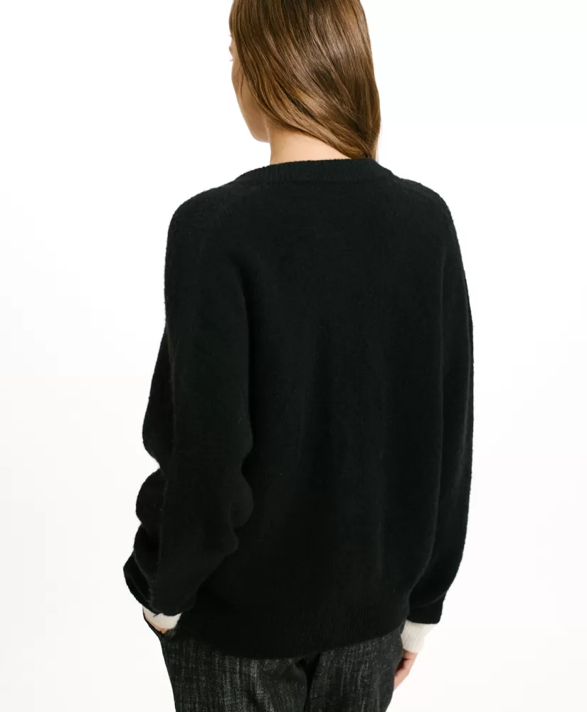 MAGLIA KAERU EFFETTO FELPA COLOR BLOCK--Momoni Cheap