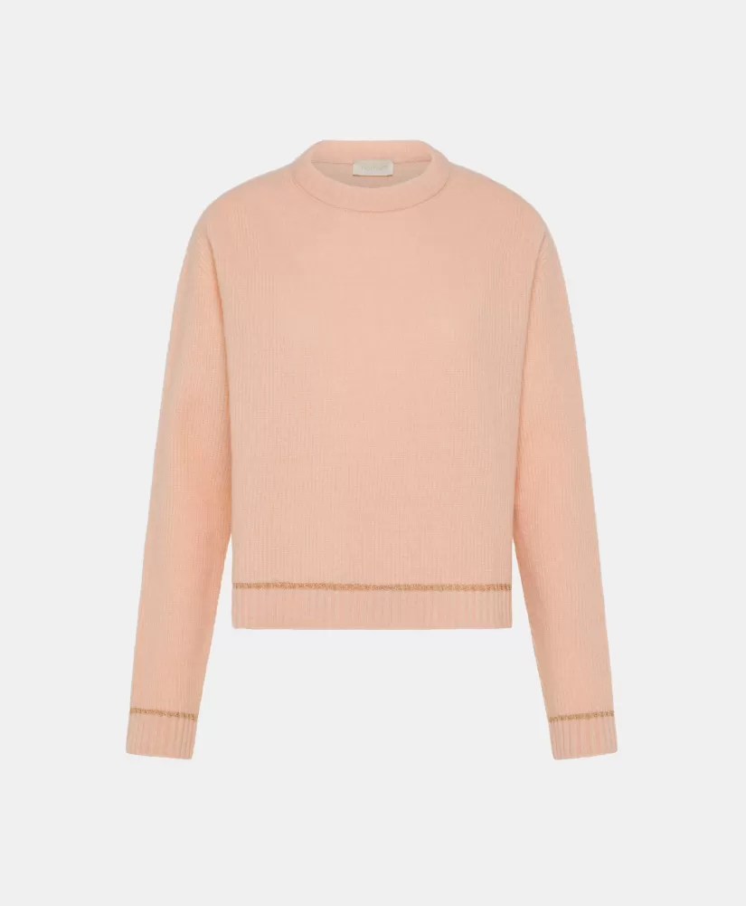 MAGLIA KARASU PUNTO PANNOCCHIA STRETCH-ROSA ANTICO-Momoni Cheap