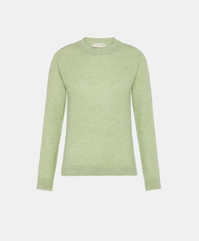 MAGLIA KIMPARA IN MOHAIR MISTO LUREX-VERDE ACIDO-Momoni Flash Sale