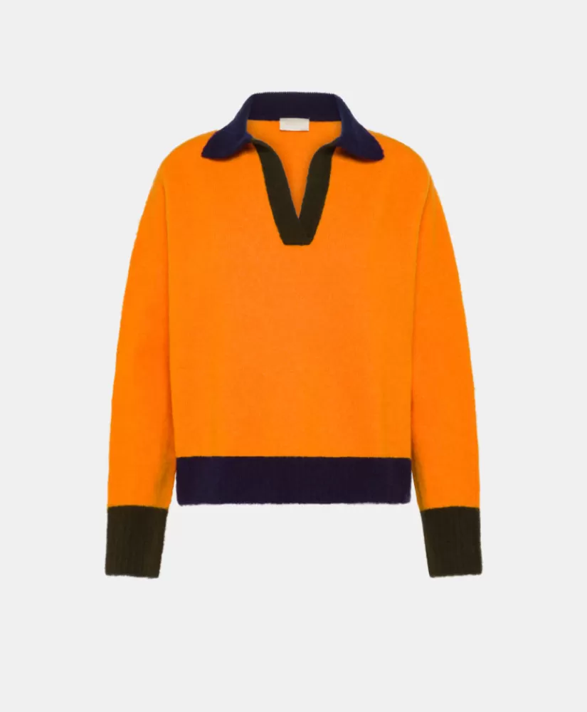 MAGLIA NEBBIOLO EFFETTO FELPA COLOR BLOCK--Momoni Sale