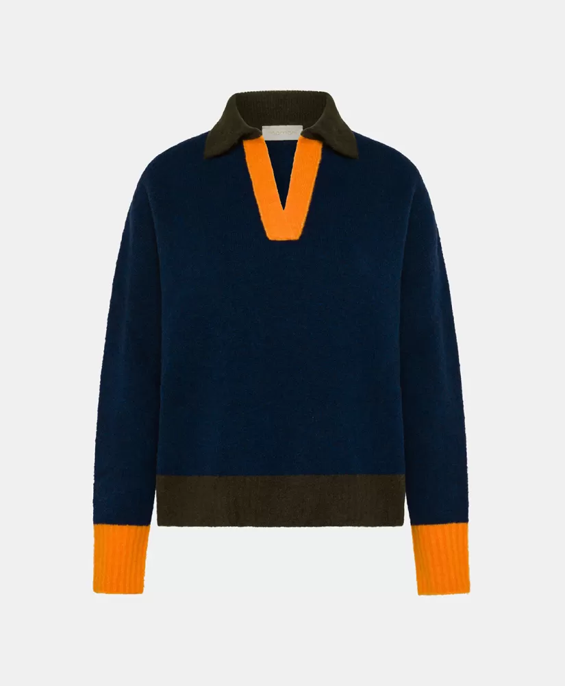 MAGLIA NEBBIOLO EFFETTO FELPA COLOR BLOCK--Momoni Shop