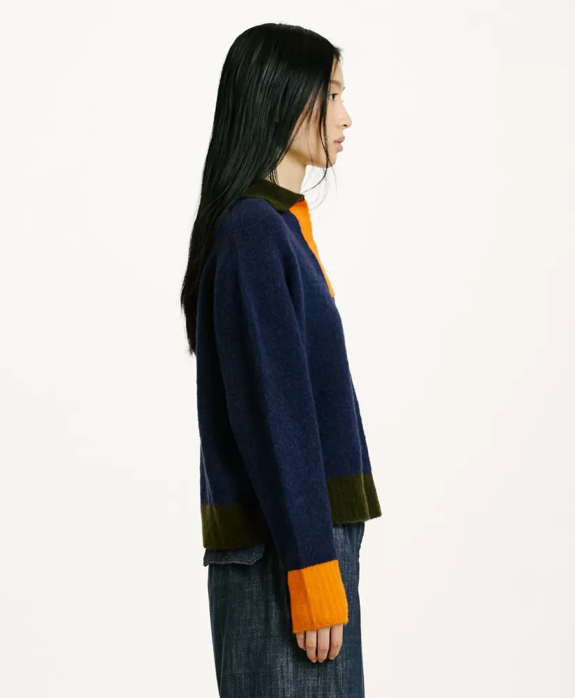 MAGLIA NEBBIOLO EFFETTO FELPA COLOR BLOCK--Momoni Shop