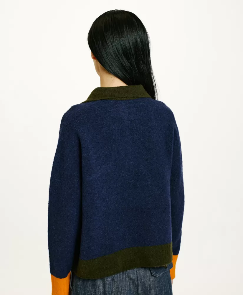 MAGLIA NEBBIOLO EFFETTO FELPA COLOR BLOCK--Momoni Shop