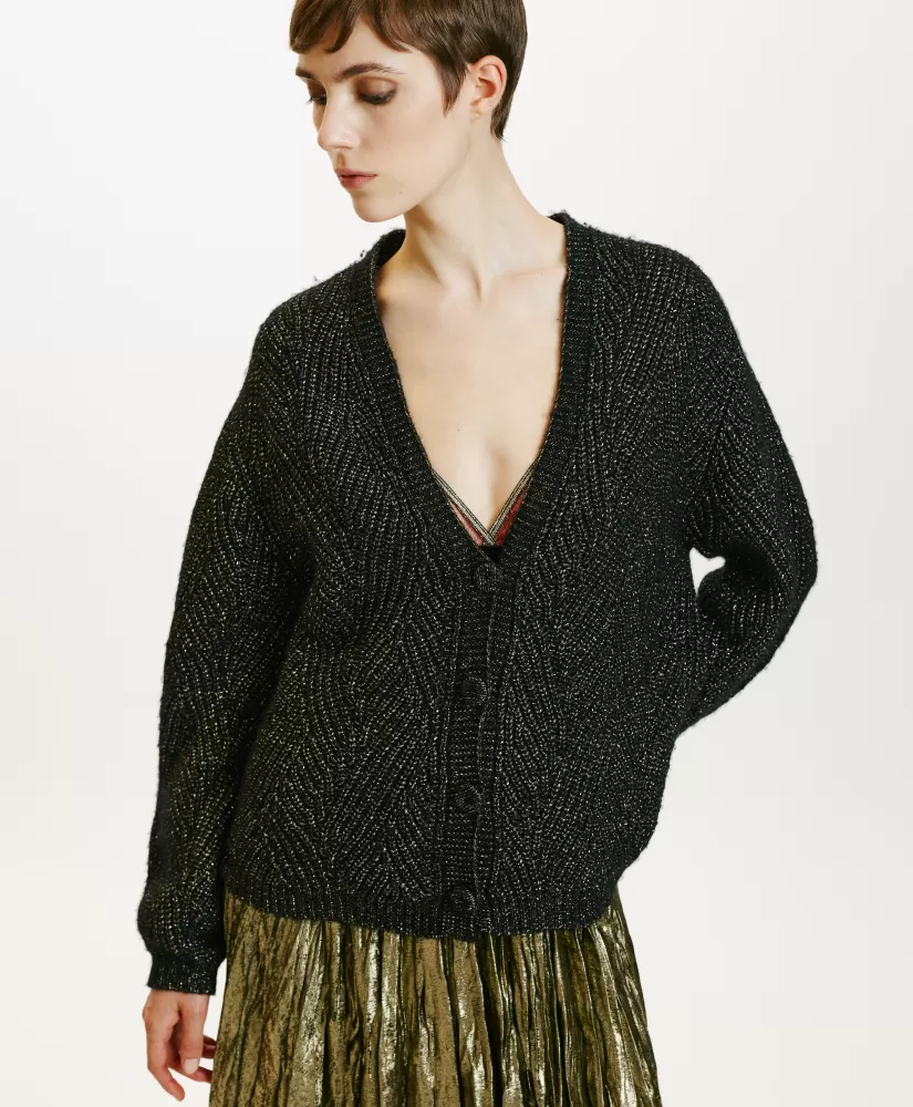 MAGLIA SAIKI PUNTO PIZZO LUREX--Momoni Cheap