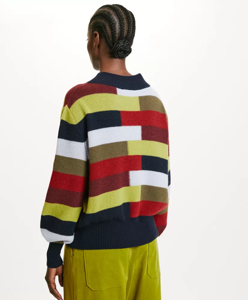 MAGLIA TOHOKU RIGATA MULTICOLOR-BLU MULTICOLORE-Momoni Hot