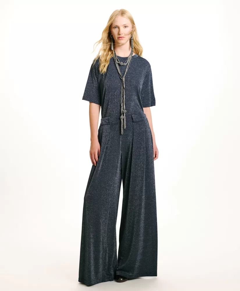 PANTALONE ASPEN IN JERSEY LUREX --Momoni Fashion
