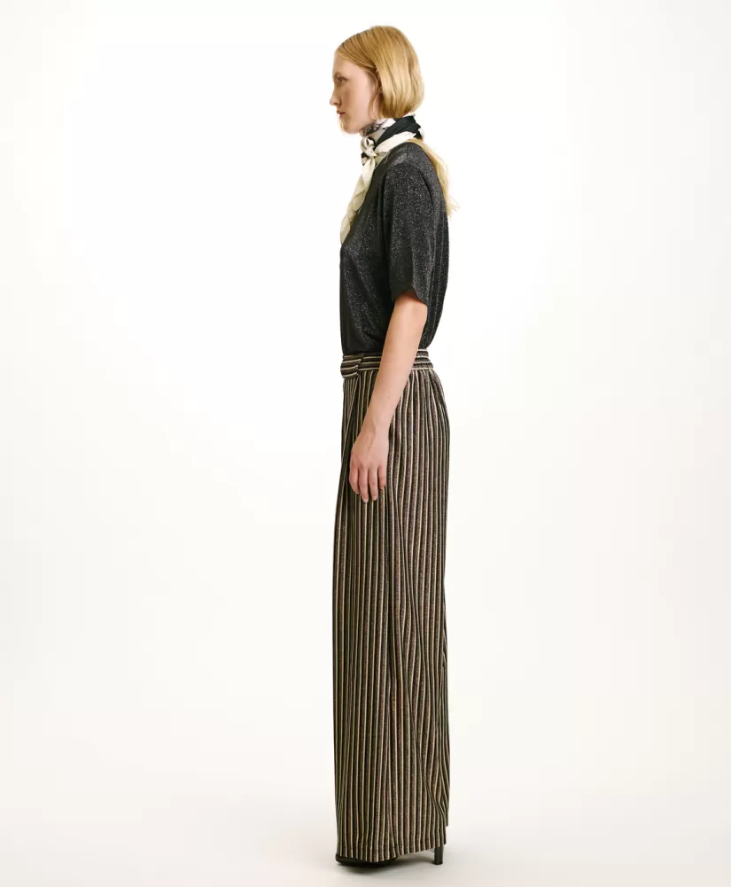 PANTALONE ASPEN IN JERSEY LUREX -MULTICOLORE RAME-Momoni Cheap