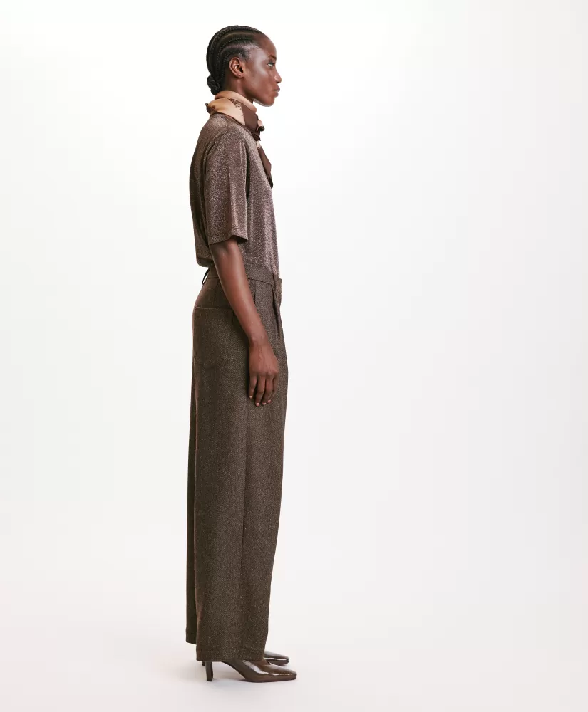 PANTALONI ADAM IN CHEVRON MISTO LANA BICOLOR--Momoni Fashion