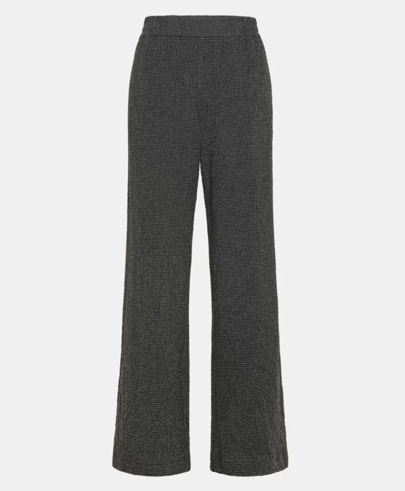 PANTALONI BACCARAT IN PIED DE POULE SEERSUCKER--Momoni Best Sale