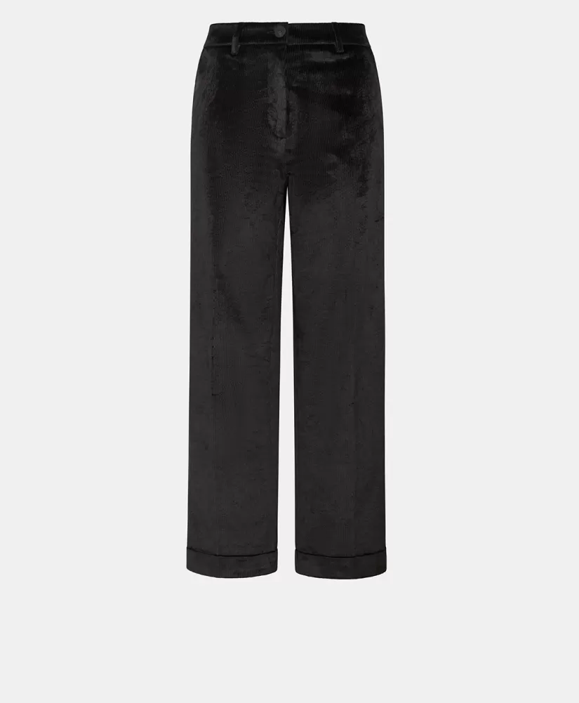 PANTALONI DANGO IN VELLUTO A COSTE STRETCH--Momoni Shop