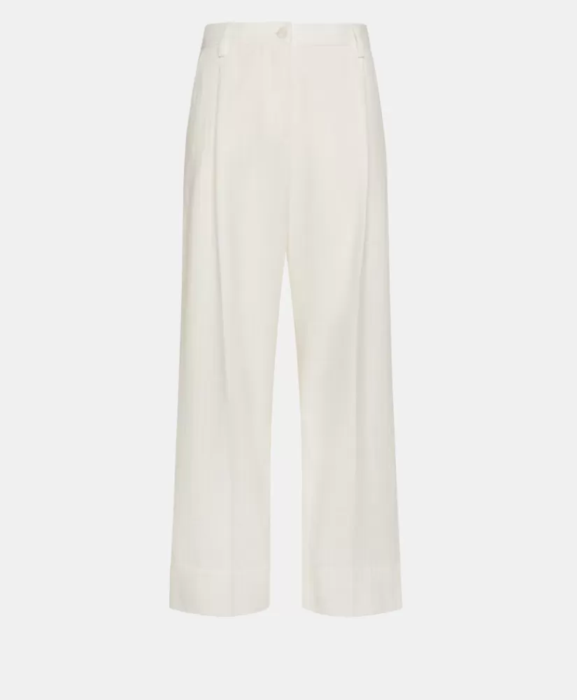 PANTALONI GRECALE BIS IN CHEVRON COTONE LANA--Momoni Flash Sale