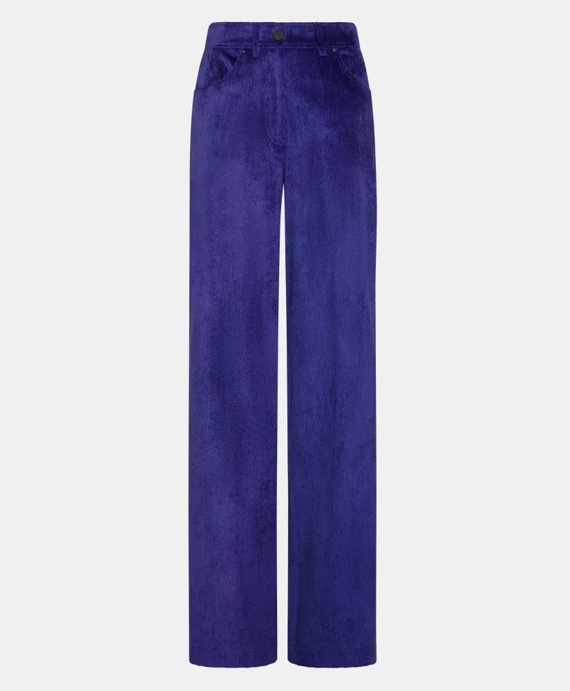 PANTALONI GUSTAVE IN VELLUTO A COSTE STRETCH--Momoni Online