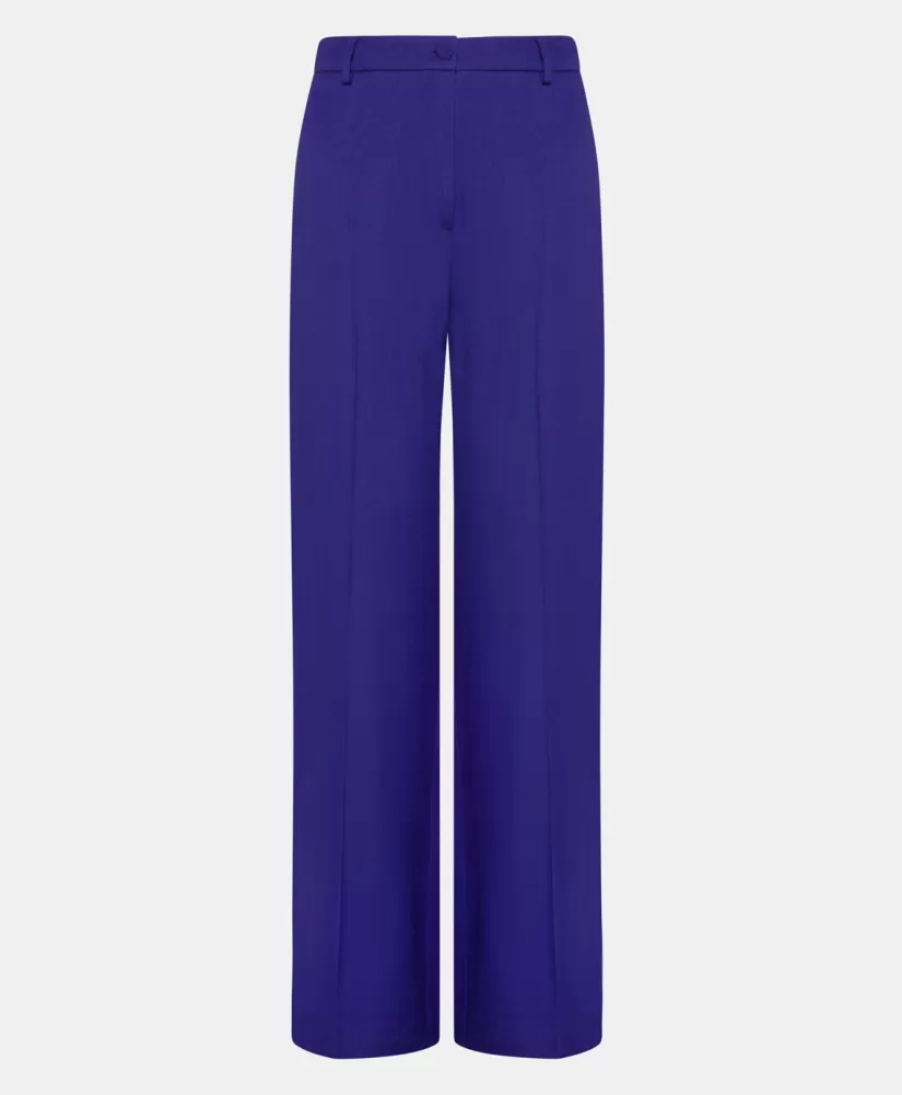PANTALONI IRUSU IN TWILL DI LANA VISCOSA --Momoni Discount