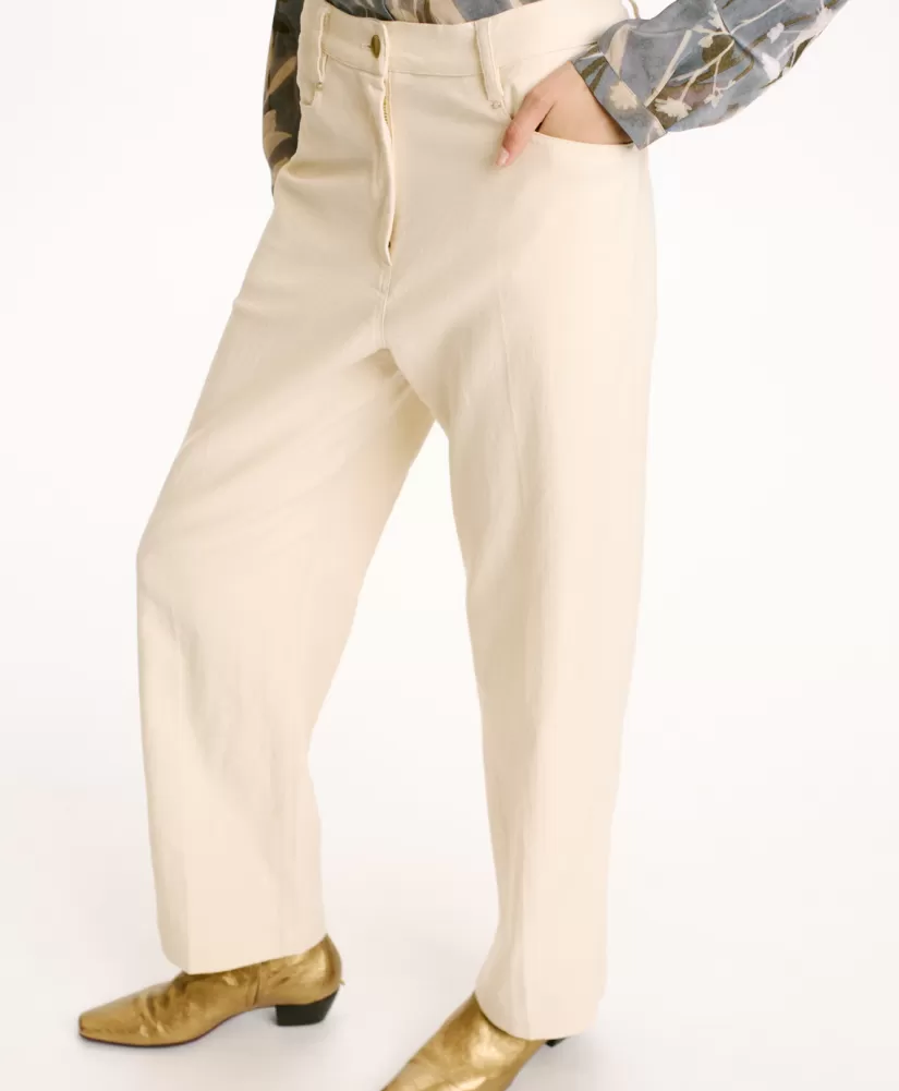 PANTALONI JACQUES IN DENIM COTONE LANA STRETCH--Momoni Best Sale