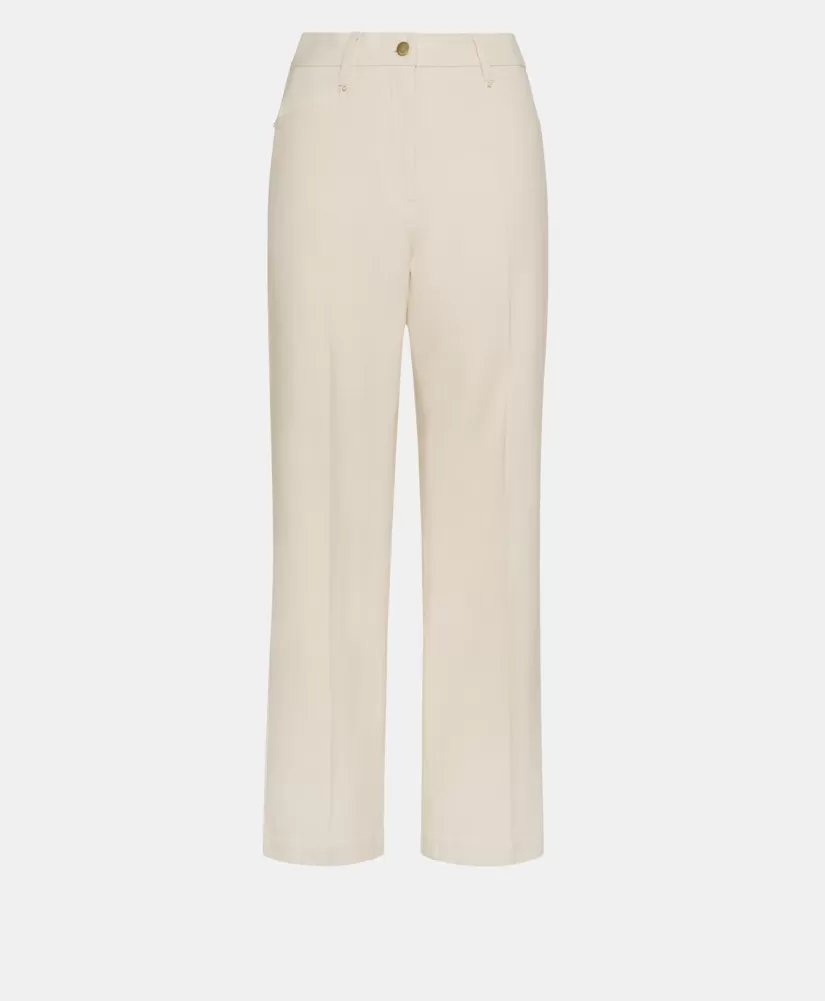 PANTALONI JACQUES IN DENIM COTONE LANA STRETCH--Momoni Best Sale